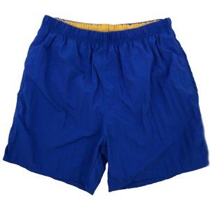 Lands' End Mens Royal blue Drawstring Pockets Swim Trunks Size L 36-38